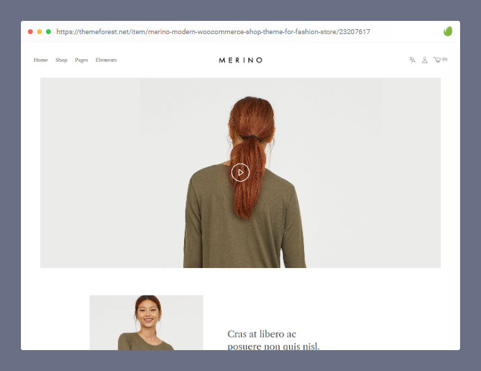 Mérinos | Thème de boutique WooCommerce moderne pour magasin de mode