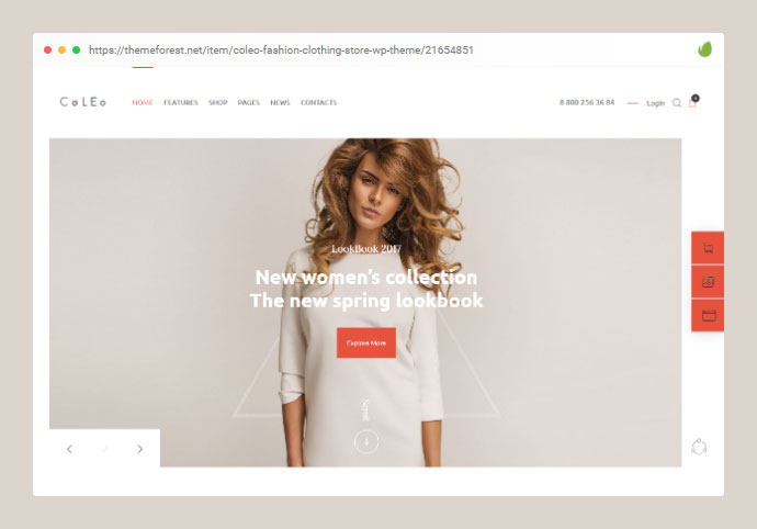 Coléo | Un thème WordPress élégant pour un magasin de vêtements de mode