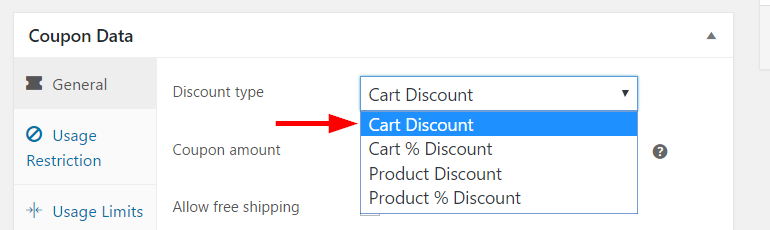 Impostazione del tipo di sconto