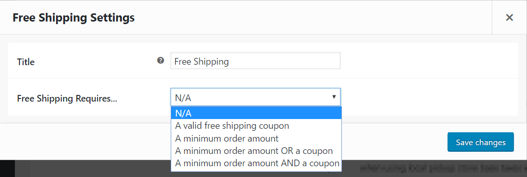 Impostazione coupon per la spedizione gratuita