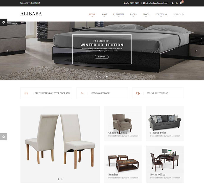 阿里巴巴 |购物和家具响应式 WooCommerce WordPress 主题