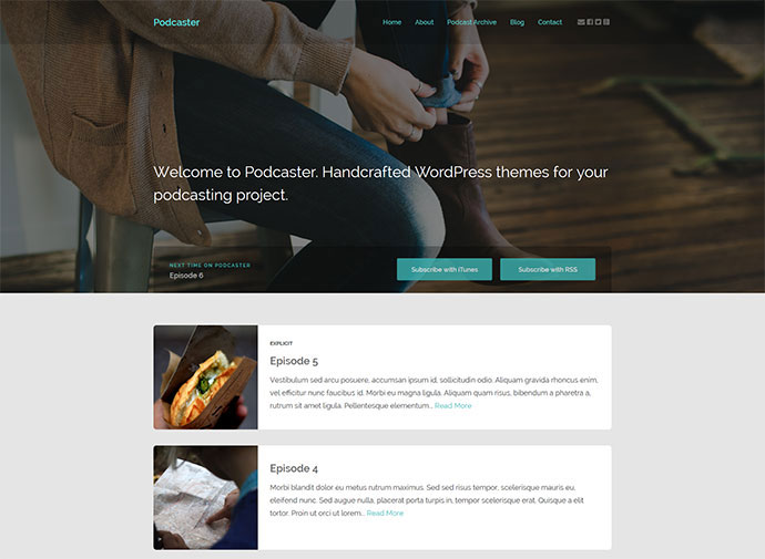 Podcaster - Multimedia-WordPress-Theme