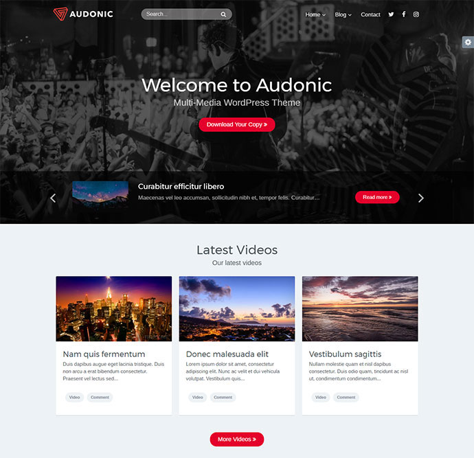 Audonic - Musik & Podcasting WordPress Theme