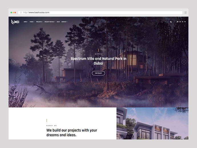 Luxe Architecture - 건축 및 인테리어 디자인 WordPress 테마