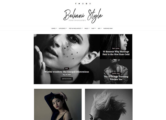 Belinni - Tema multiconcepto de WordPress para blog/revista