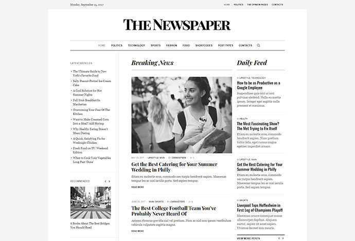 The Newspaper - Tema de WordPress para editoriales de revistas de noticias