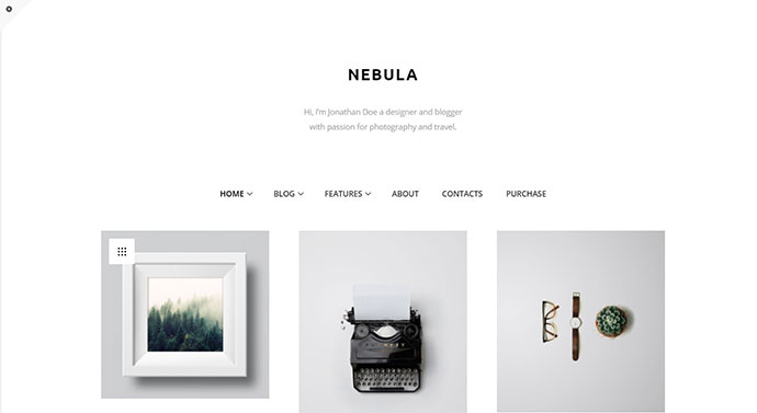 Nebula: un tema de cartera limpio y minimalista