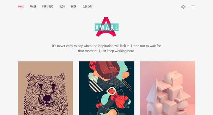 Awake: un tema de cartera vibrante y fresco