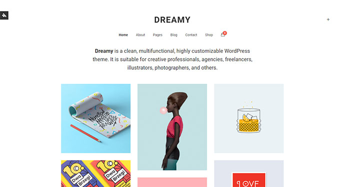 Dreamy - El tema de WordPress para la cartera más grande