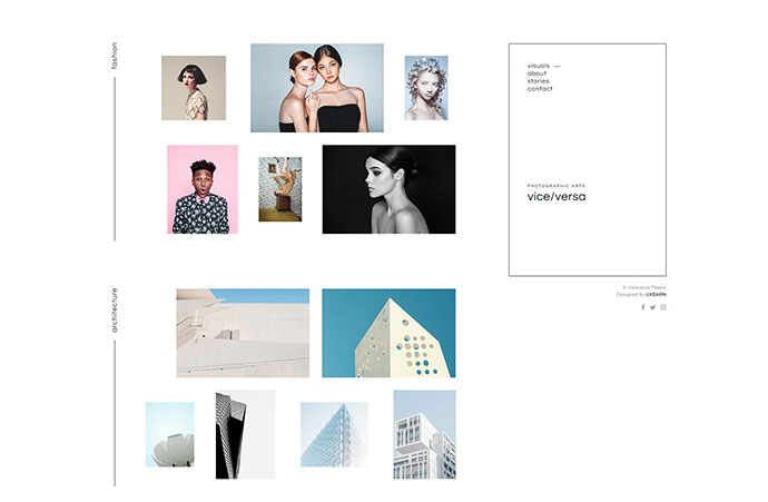Viceversa - Tema minimalista de WordPress para fotografía y portafolios