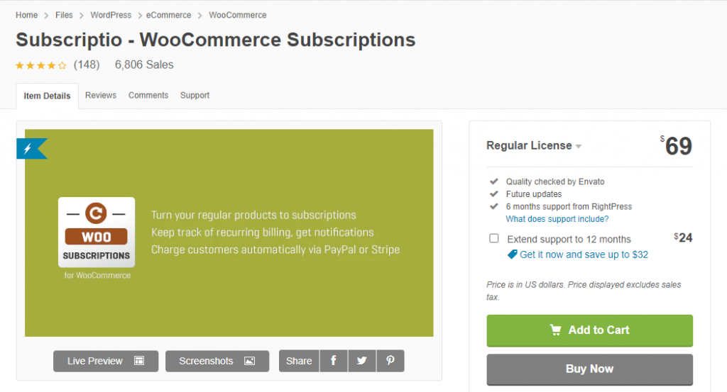 Подписки WooCommerce