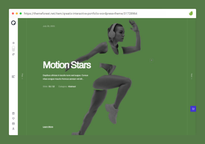 Qreatix — тема WordPress для интерактивного портфолио