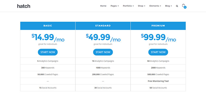 Hatch - Tema multipropósito de WordPress