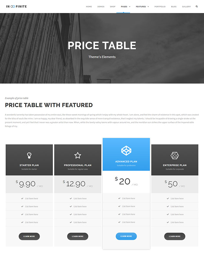 Infinite - Tema Responsivo Multiusos de WordPress