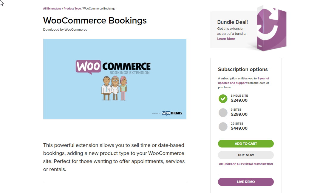 Extensia WooCommerce Bookings este una dintre cele mai bune opțiuni pentru a configura un sistem de rezervare pentru magazinul dvs.