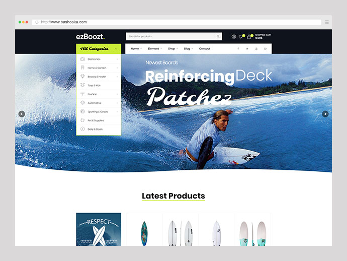 ezBoozt – uniwersalny motyw WordPress WooCommerce