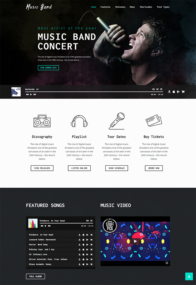 วงดนตรีสดเหตุการณ์ & ชมรมดนตรี WordPress Theme