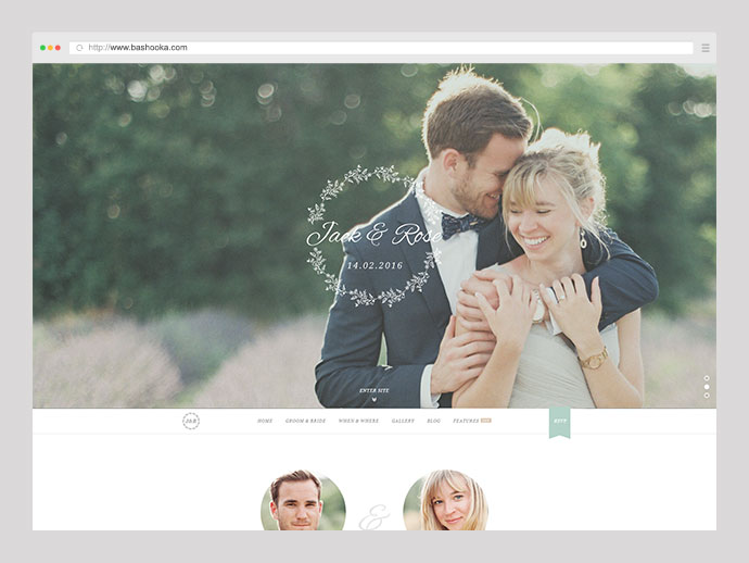 Jack & Rose - Un thème de mariage WordPress fantaisiste