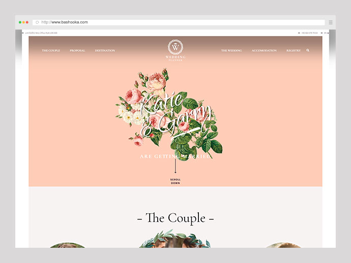 Planificateur de mariage - Thème de mariage réactif