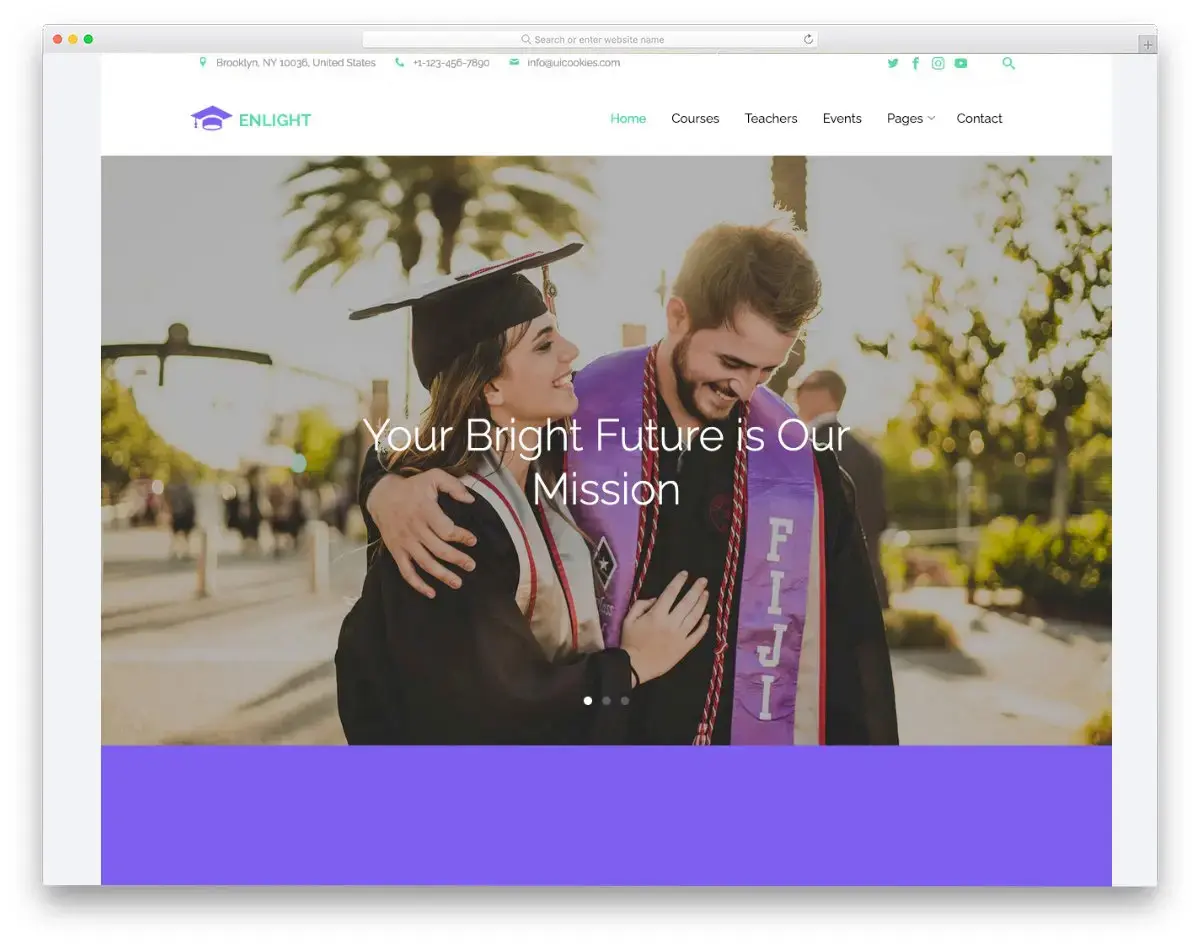 Enlight ฟรี Bootstrap Elearning แม่แบบ