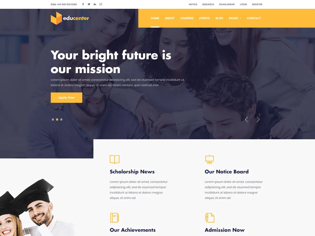 เทมเพลต Bootstrap Elearning
