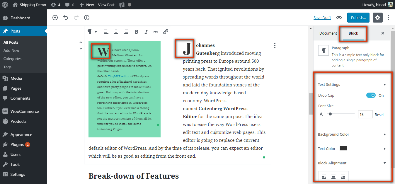 Gutenberg WordPress Editor