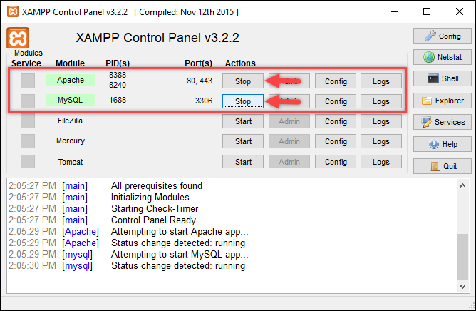 Menginstal WordPress | Memulai Apache & MySQL di XAMPP Installing WordPress | Starting Apache & MySQL in XAMPP