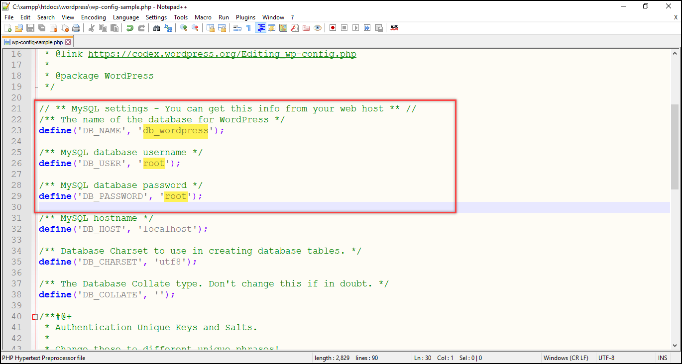 Menginstal WordPress di Windows | Konfigurasi basis data manual Installing WordPress on Windows | Manual database configuration