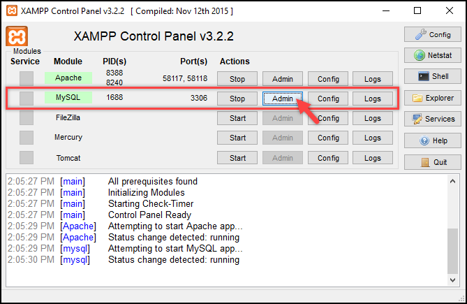 Menginstal WordPress | Buka phpMyAdmin Installing WordPress | Opening phpMyAdmin