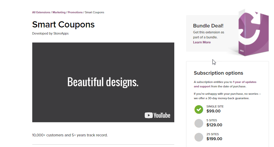 صورة لكوبونات WooCommerce الذكية ، وهي حل للمساعدة في بطاقة هدايا WooCommerce