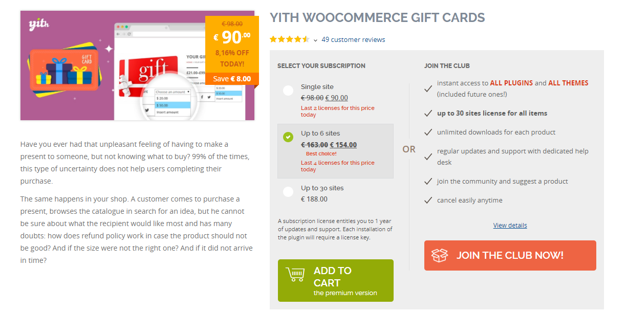 image for YITH WooCommerce Gift Cards Plugin