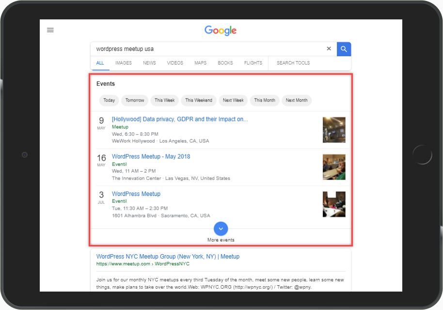 تحسين WordPress - Google Search Console | عينة من النتائج الغنية 1 Optimize WordPress - Google Search Console | Sample Rich Results 1