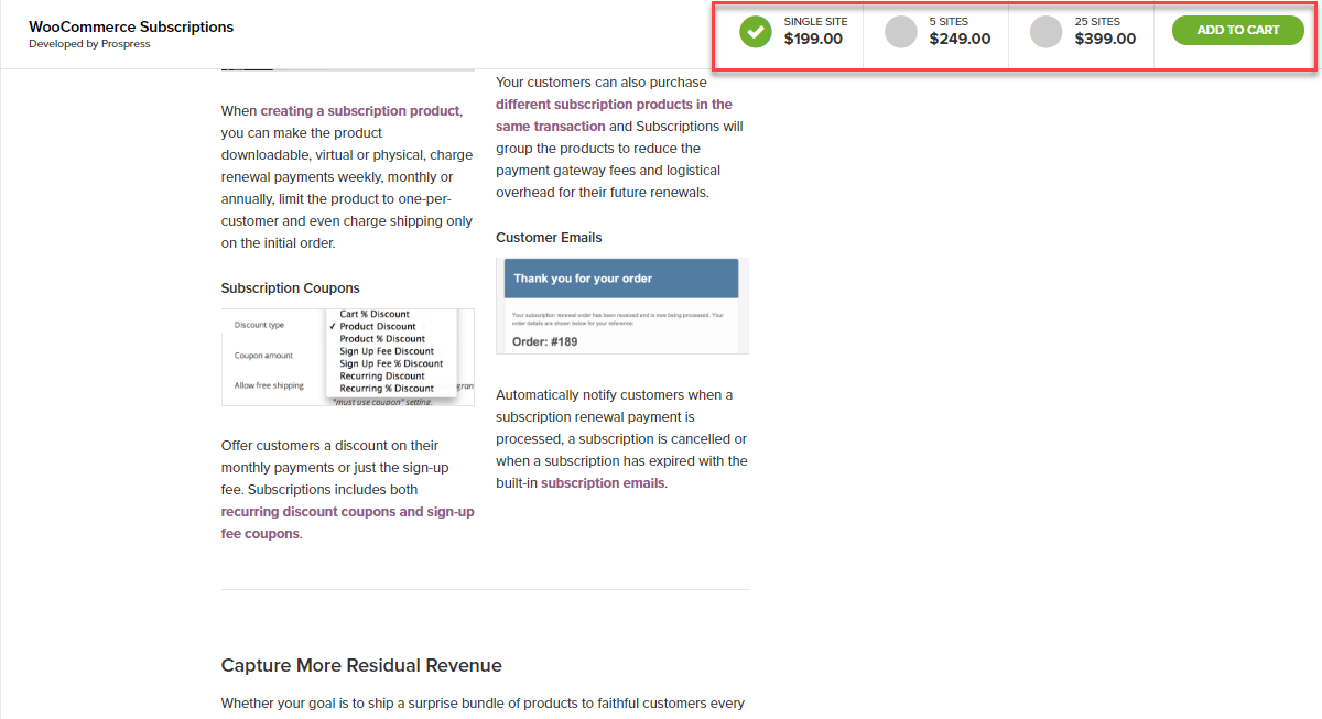 带有粘性“添加到购物车”按钮的 WooCommerce 产品页面