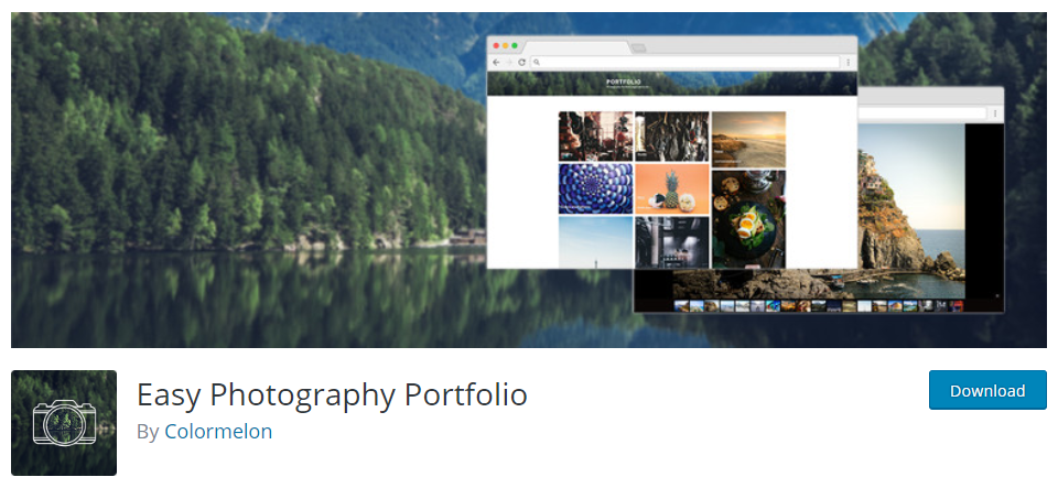 WordPress Portföy Eklentileri makalesi için kolay fotoğrafçılık portföy eklentisinin ekran görüntüsü.