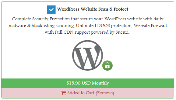 WPWebHost Review - Sicherheits-Addon