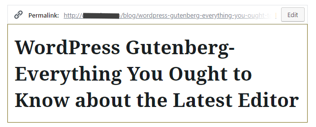 Modifica facilmente i permalink con l'editor Gutenberg