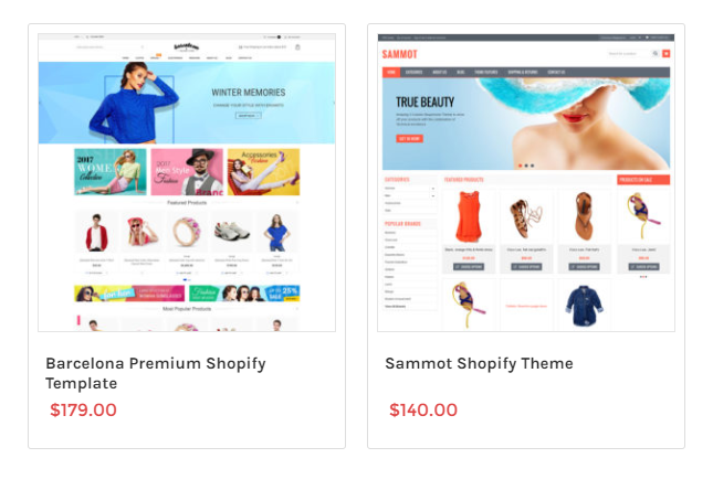 лучшие премиальные темы Shopify