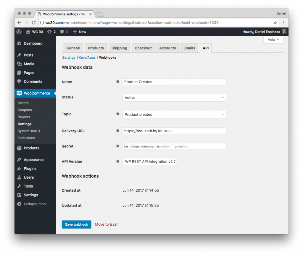 Webhook in WooCommerce