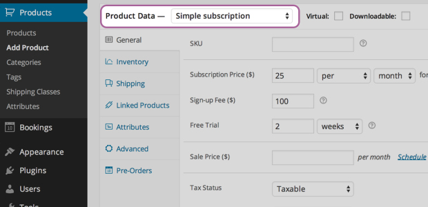 البرنامج المساعد لاشتراكات WooCommerce