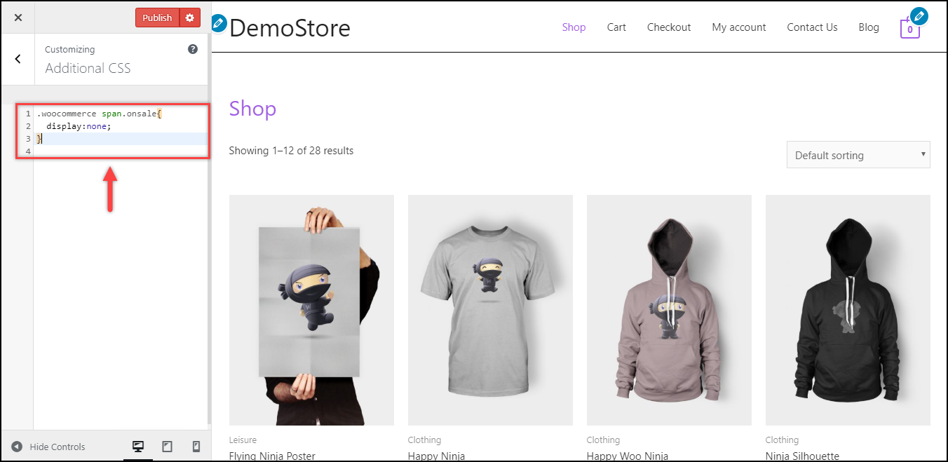 Remove WooCommerce Sale Badge | Additional CSS added