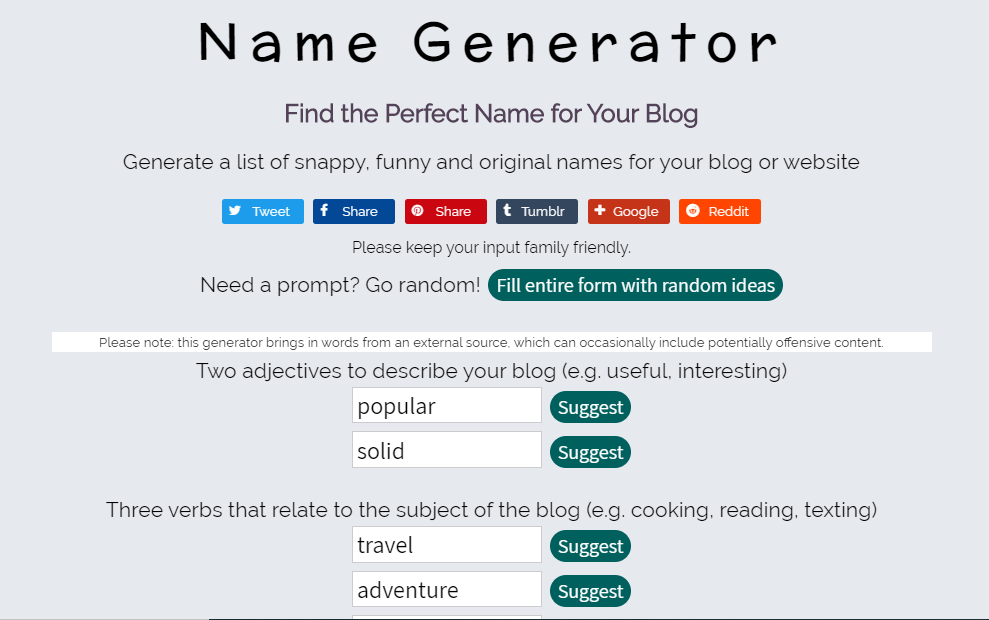 Domainnamen-Generatoren.