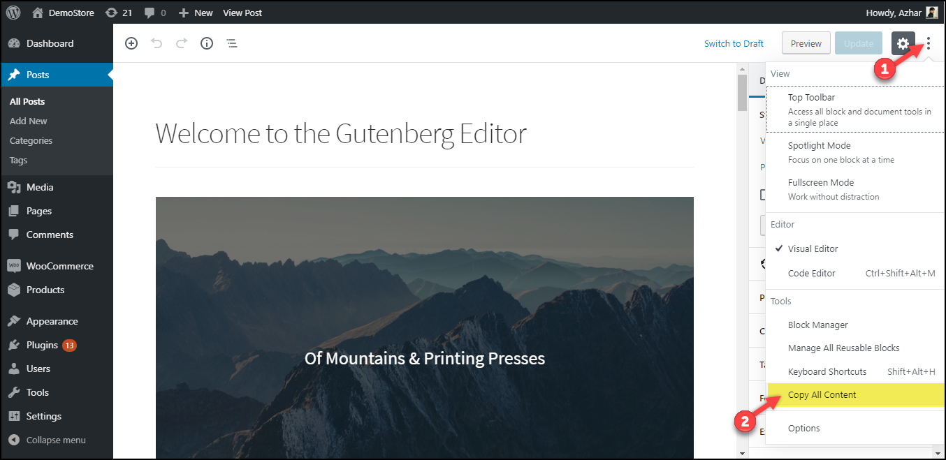 Duplica una pagina in WordPress | Copia di tutto il contenuto dal post Duplicate a Page in WordPress | Copying all content from the post