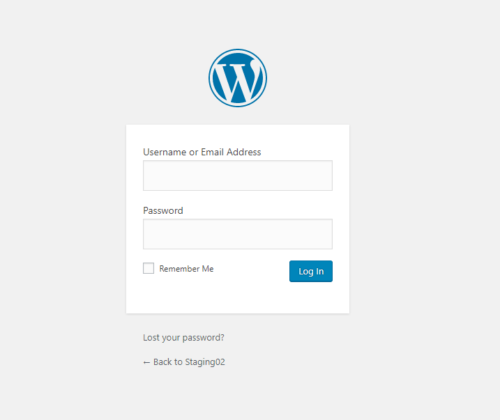 WordPress登录页面