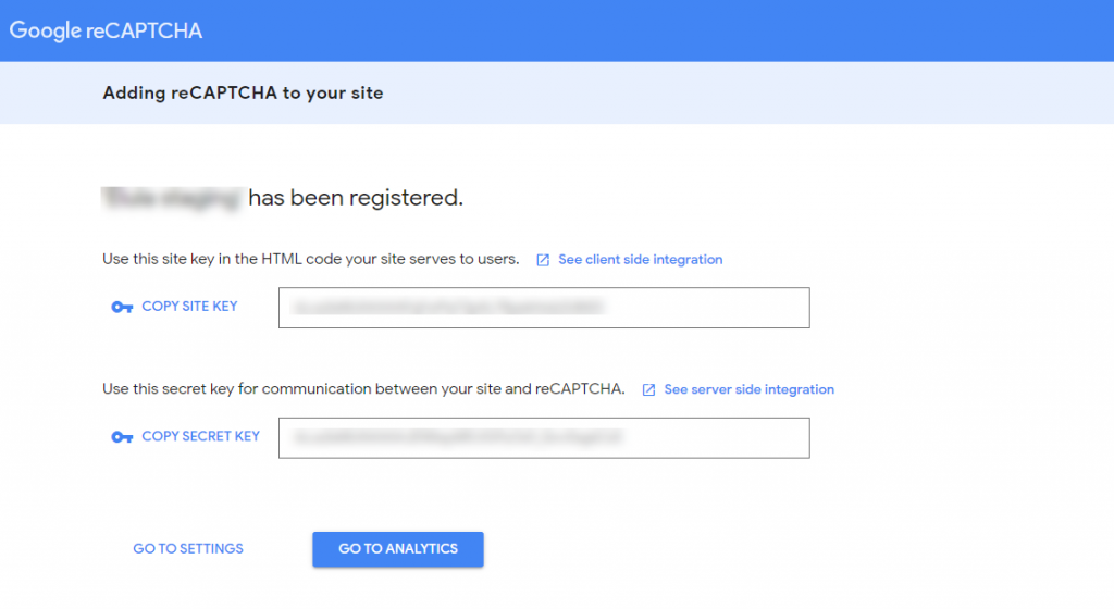 Google-Captcha einrichten