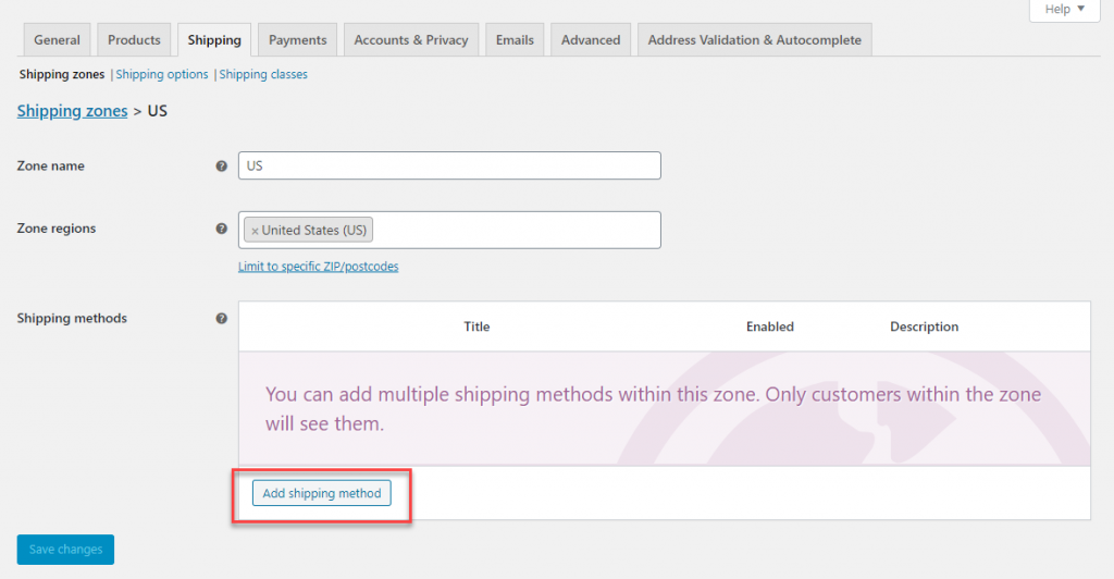 WooCommerce อัตราค่าจัดส่งคงที่