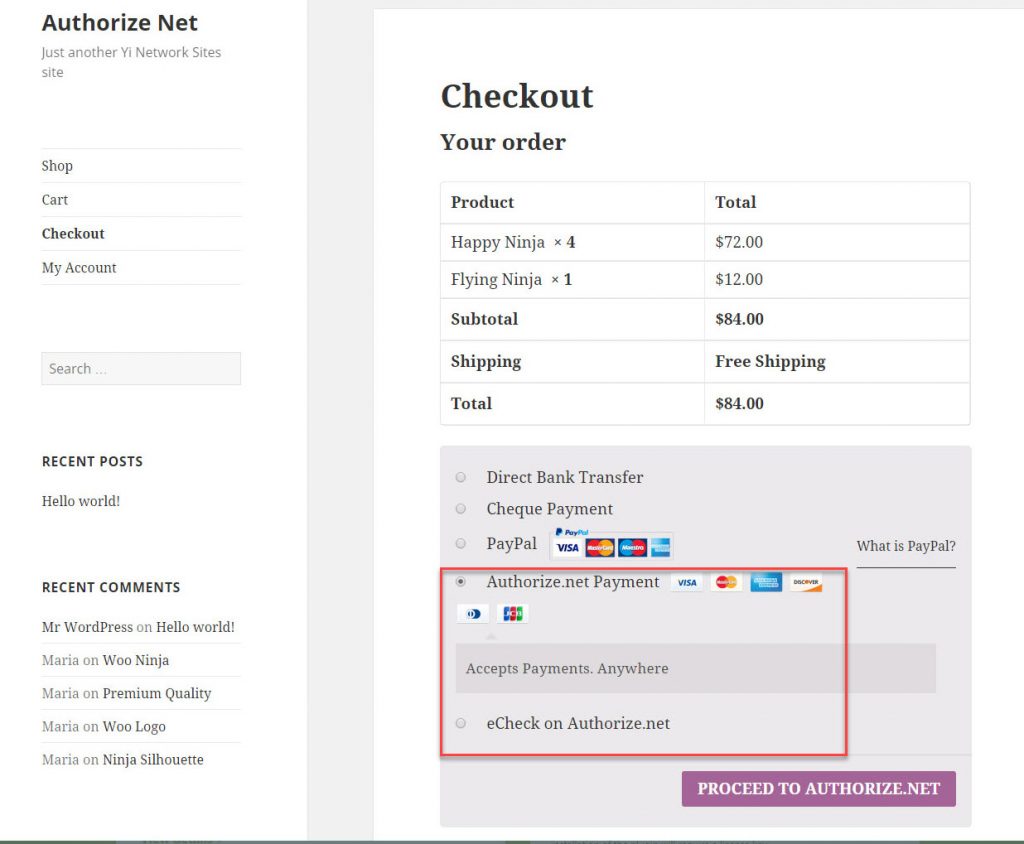 Meilleurs plug-ins WooCommerce Authorize.net