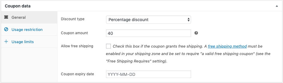 Coupons WooCommerce