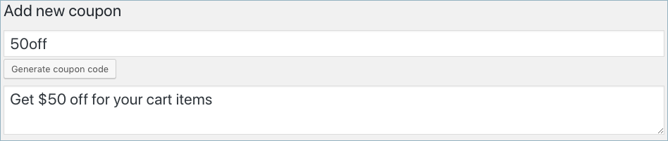 Coupons WooCommerce