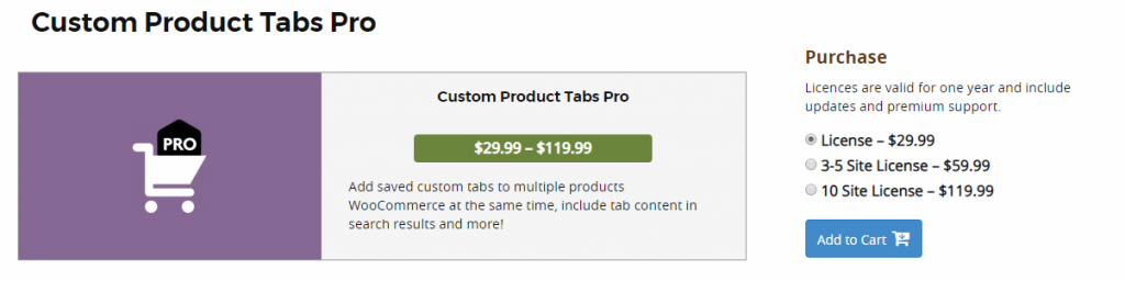 Plugin pengelola tab WooCommerce