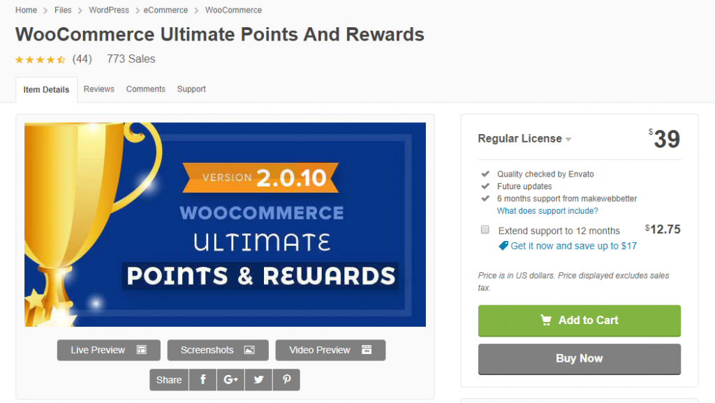 Complementos de puntos y recompensas de WooCommerce